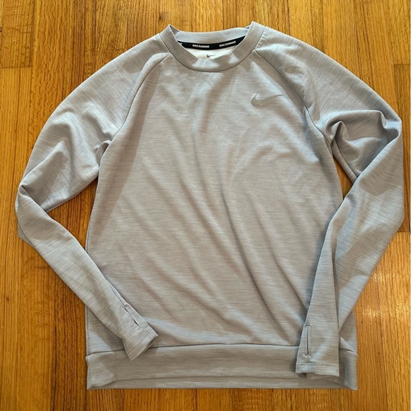 Nike Running Dry Pacer L/S Run Grey Womens XS (z) - Picture 1 of 10